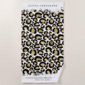 アニマルプリントパーソナライズされたビーチタオル ビーチタオル (正面)