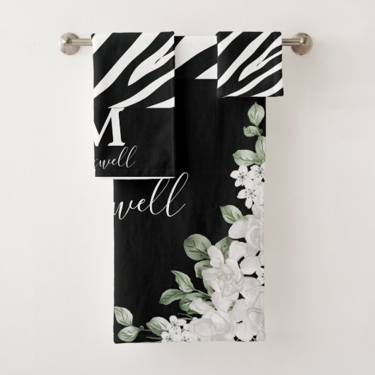 アニマルプリントパーソナライズされた バスタオルセット (インサイチュ)