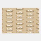 アニマルプリントヒョウ包装紙フラットシート3 ラッピングペーパーシート (正面3)