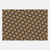 アニマルプリントヒョウ包装紙フラットシート3 ラッピングペーパーシート (正面2)