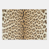 アニマルプリントヒョウ包装紙フラットシート3 ラッピングペーパーシート (正面)