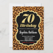 アニマルプリントヒョウ招待 招待状 (正面)