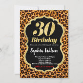 アニマルプリントヒョウ招待 招待状 (正面)