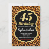 アニマルプリントヒョウ招待 招待状 (正面)