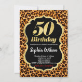 アニマルプリントヒョウ招待 招待状 (正面)