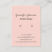 アニマルプリントピンクイヤリングホルダー表示カード 名刺 (正面)