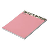 アニマルプリントピンクメモ帳(日付) ノートパッド (回転)