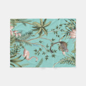 アニマルプリントフランスのトイル フリースブランケット (正面(横))