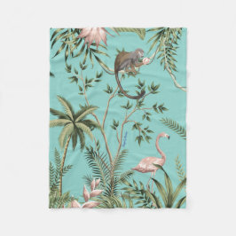 アニマルプリントフランスのトイル フリースブランケット