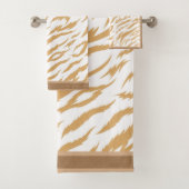アニマルプリントブラウンホワイト バスタオルセット (インサイチュ)
