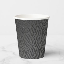 アニマルプリントブラックグリッターグラム 紙コップ