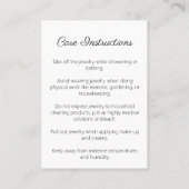 アニマルプリントブルーカラフルジュエリー気にカード 名刺 (裏面)