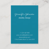 アニマルプリントブルーカラフルネックレス 名刺 (正面)