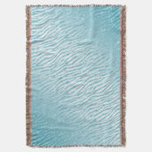 アニマルプリントブルーグリッターグラム スローブランケット (正面縦)