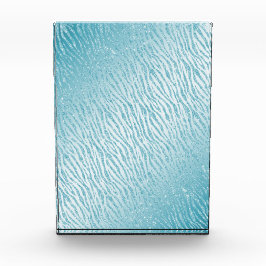 アニマルプリントブルーグリッターグラム フォトブロック