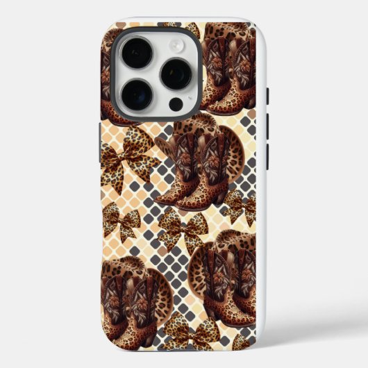 アニマルプリントブーツと弓,チーターiphoneケース Case-Mate iPhoneケース (裏面)