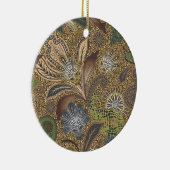 アニマルプリントペイズリーパターン セラミックオーナメント (右)