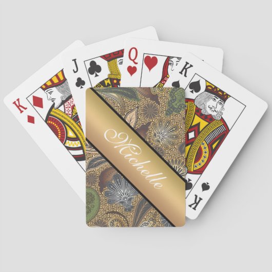 アニマルプリントペイズリーパターン トランプ (裏面)