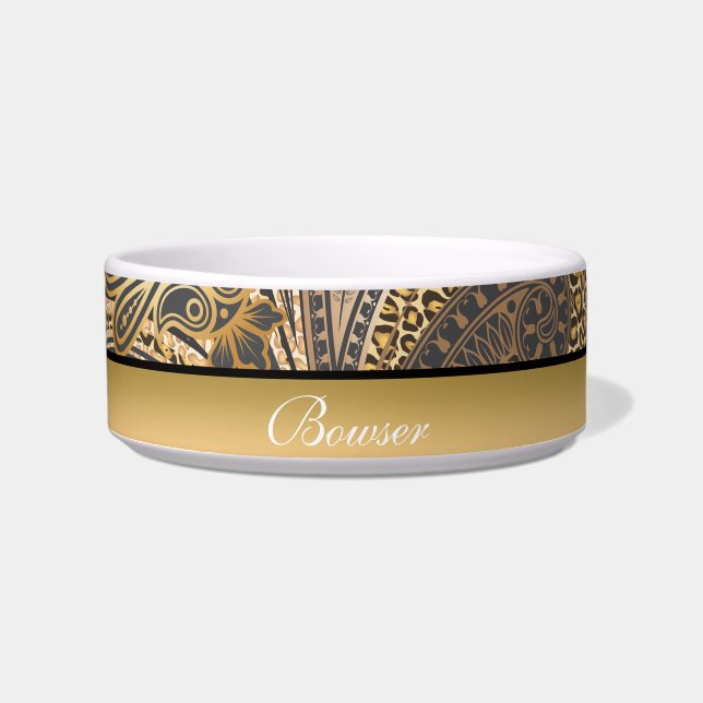 アニマルプリントペイズリーパターン ボウル (正面)