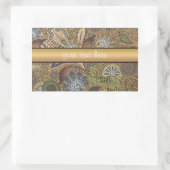 アニマルプリントペイズリーパターン 長方形シール (バッグ)