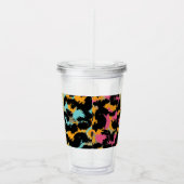 アニマルプリントホイフェイクルピモノグラムのンク名Acry アクリルタンブラー (右)
