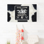 アニマルプリントホーリーカウズ誕生日バナー 横断幕 (インサイチュ)