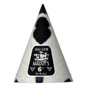アニマルプリントホーリーカウバースデーパーティーハット パーティーハット (正面)
