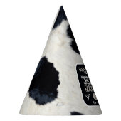 アニマルプリントホーリーカウバースデーパーティーハット パーティーハット (左)