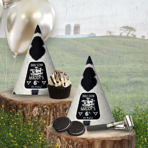 アニマルプリントホーリーカウバースデーパーティーハット パーティーハット