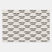 アニマルプリントホーリーカウラッピング紙フラットシート3 ラッピングペーパーシート (正面3)