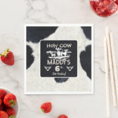 アニマルプリントホーリー牛誕生日紙ナプキン スタンダードランチョンナプキン (インサイチュ)