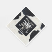 アニマルプリントホーリー牛誕生日紙ナプキン スタンダードランチョンナプキン (角)