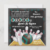 アニマルプリントボーリングパーティー 招待状 (裏面)