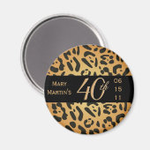 アニマルプリントマグネット – 40th Birthday マグネット (正面/裏面)