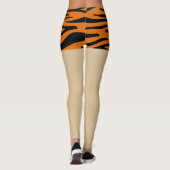 アニマルプリントモダンフェイクショーツlブラウンとブラック レギンス (裏面)