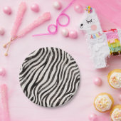 アニマルプリントモダンブラック&ホワイトブライダルシャワー ペーパープレート (パーティー)