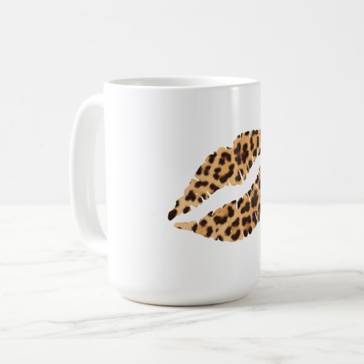 アニマルプリントリップムグヒョウcheetah コーヒーマグカップ (正面左)