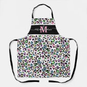 アニマルプリントレオパードシックモノグラム エプロン (正面)