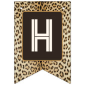 アニマルプリントレオパード誕生日バンティングバナー バンティングフラッグ (第2の旗)