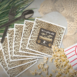 アニマルプリントレオパード誕生日ペーパーナプキン スタンダードランチョンナプキン