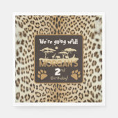 アニマルプリントレオパード誕生日ペーパーナプキン スタンダードランチョンナプキン (正面)