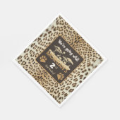 アニマルプリントレオパード誕生日ペーパーナプキン スタンダードランチョンナプキン (角)