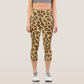 アニマルプリントレギンス、ハイウェストYoga Capris カプリレギンス (正面)