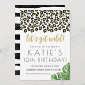 アニマルプリントレッツワイルドサファリジャングル招待状 招待状 (正面/裏面)