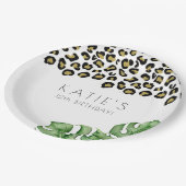 アニマルプリントレッツワイルドパーティー ペーパープレート (アングル)