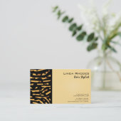 アニマルプリントワイルドエキゾチックゼブラ&チータヒョウ 名刺 (スタンド正面)