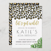 アニマルプリントワイルドサファリジャングルを手に入れよう 招待状 (正面/裏面)