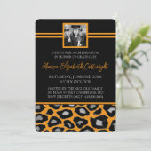 アニマルプリント卒業発表[金ゴールド] 招待状 (スタンド正面)