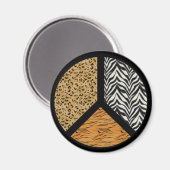 アニマルプリント和平標識 マグネット (正面/裏面)