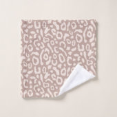 アニマルプリント型 バスタオルセット (ウォッシュタオル)